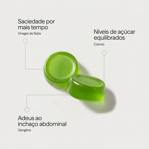 Gomas de Vinagre de Sidra de Maçã, Gengibre e Crómio