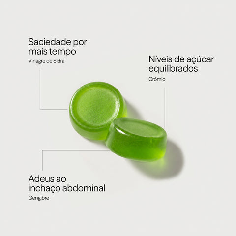Gomas de Vinagre de Sidra de Maçã, Gengibre e Crómio